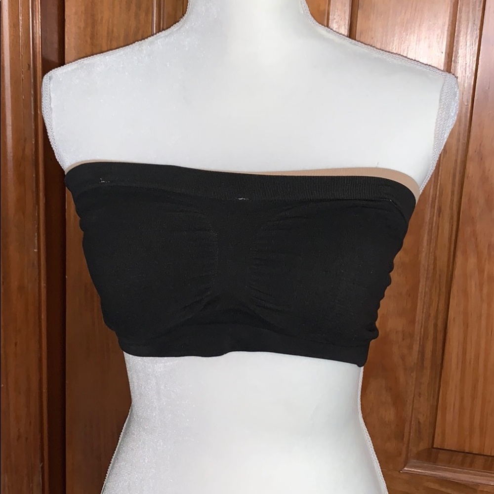 L black tan reversible bandeau stretchy bra